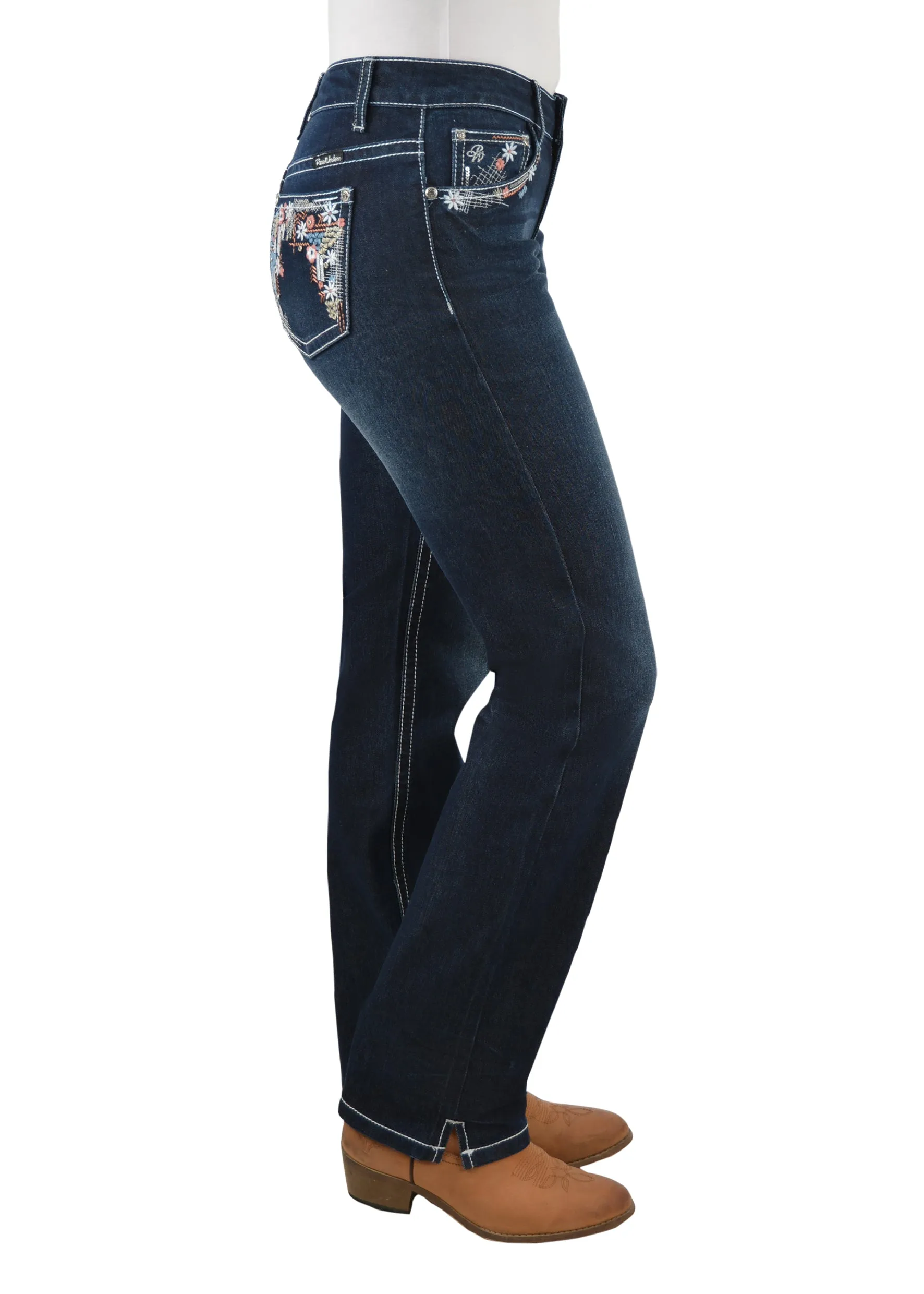 Pure Western Womens Anjelica Straight Leg Jean 32" Leg