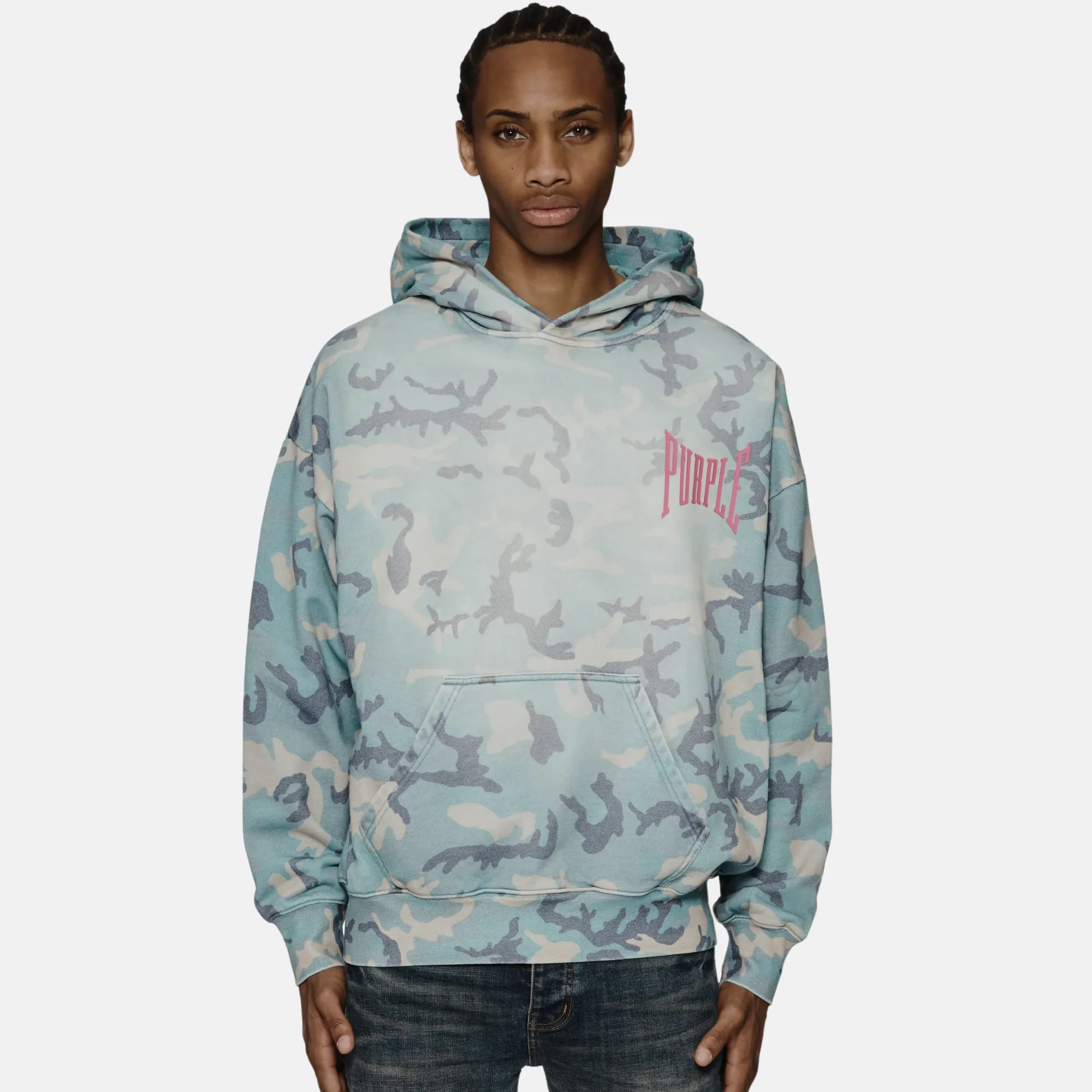 Purple Brand Faded Camo Hoodie