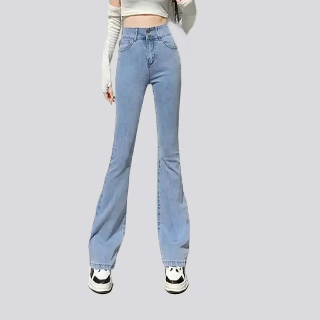 Push-up stonewashed jeans
 for women