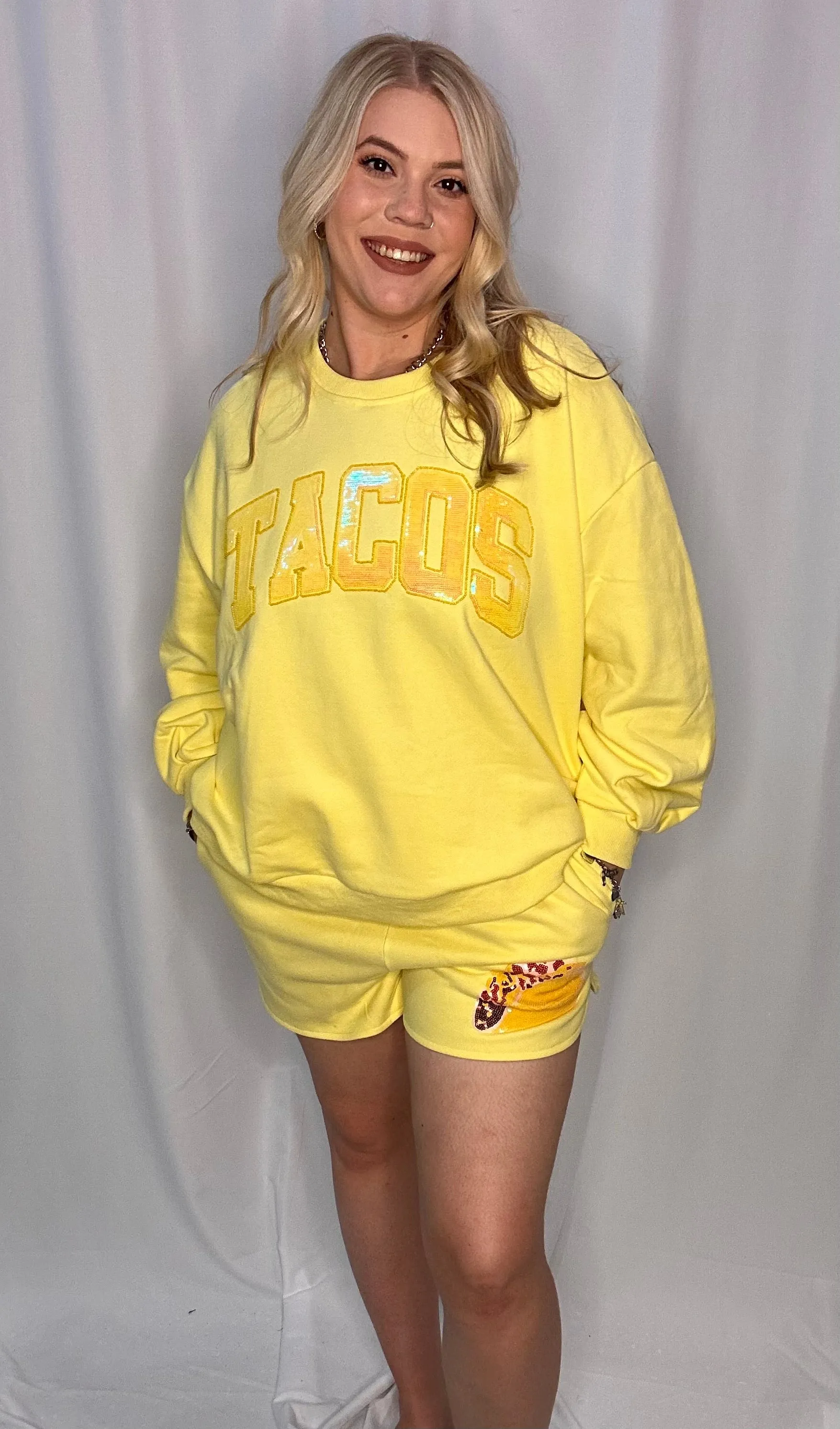 Queen of Sparkles Yellow Sweatshirt