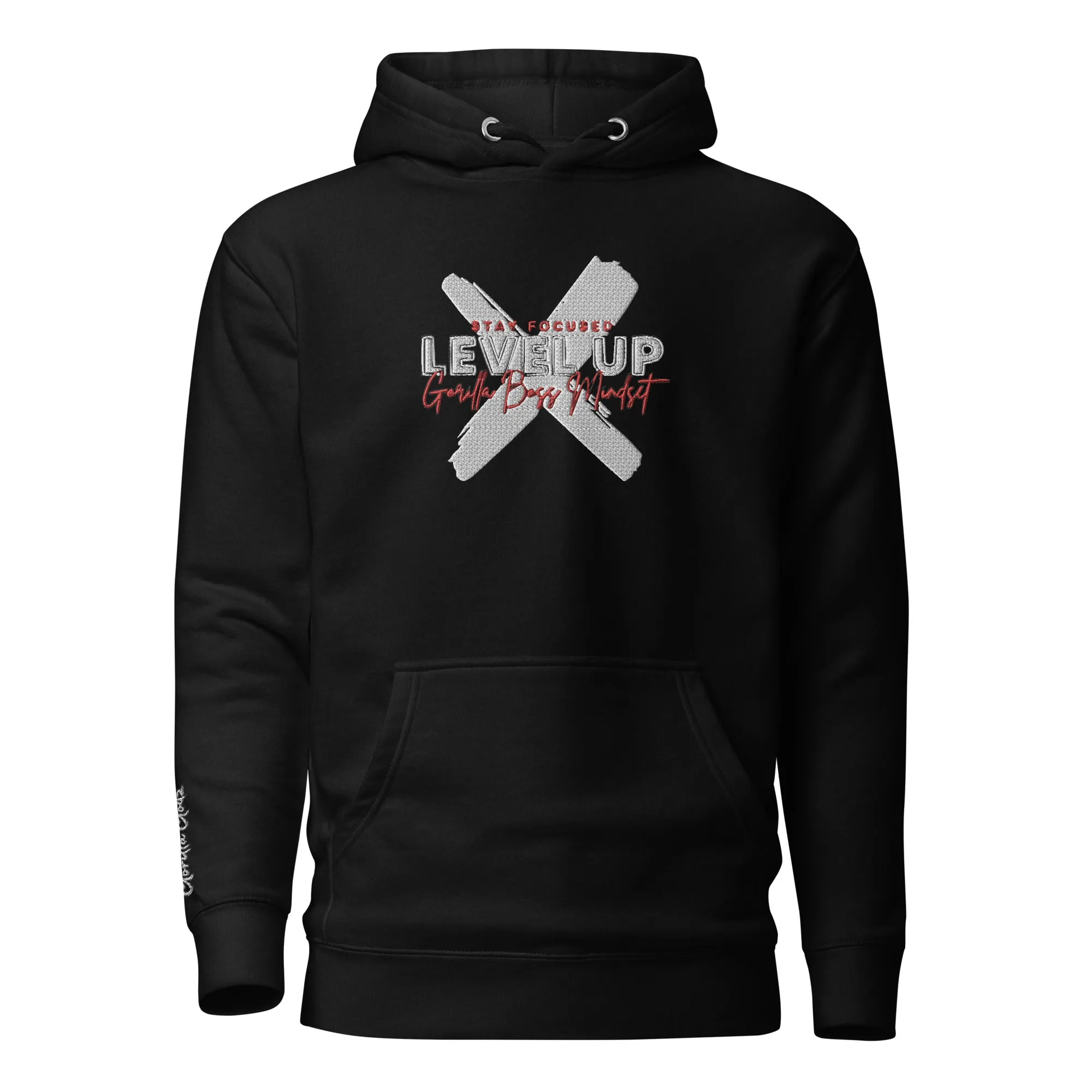 "Level Up" Embroidered Unisex Hoodie (Color options available)