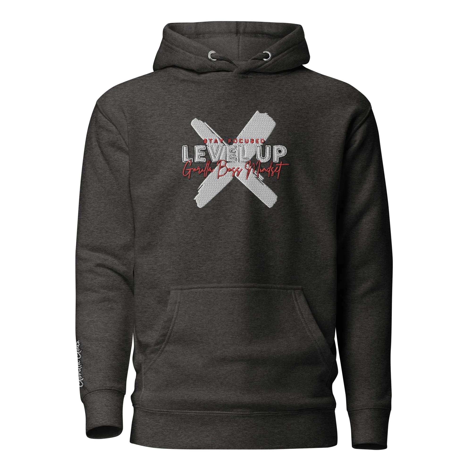 "Level Up" Embroidered Unisex Hoodie (Color options available)