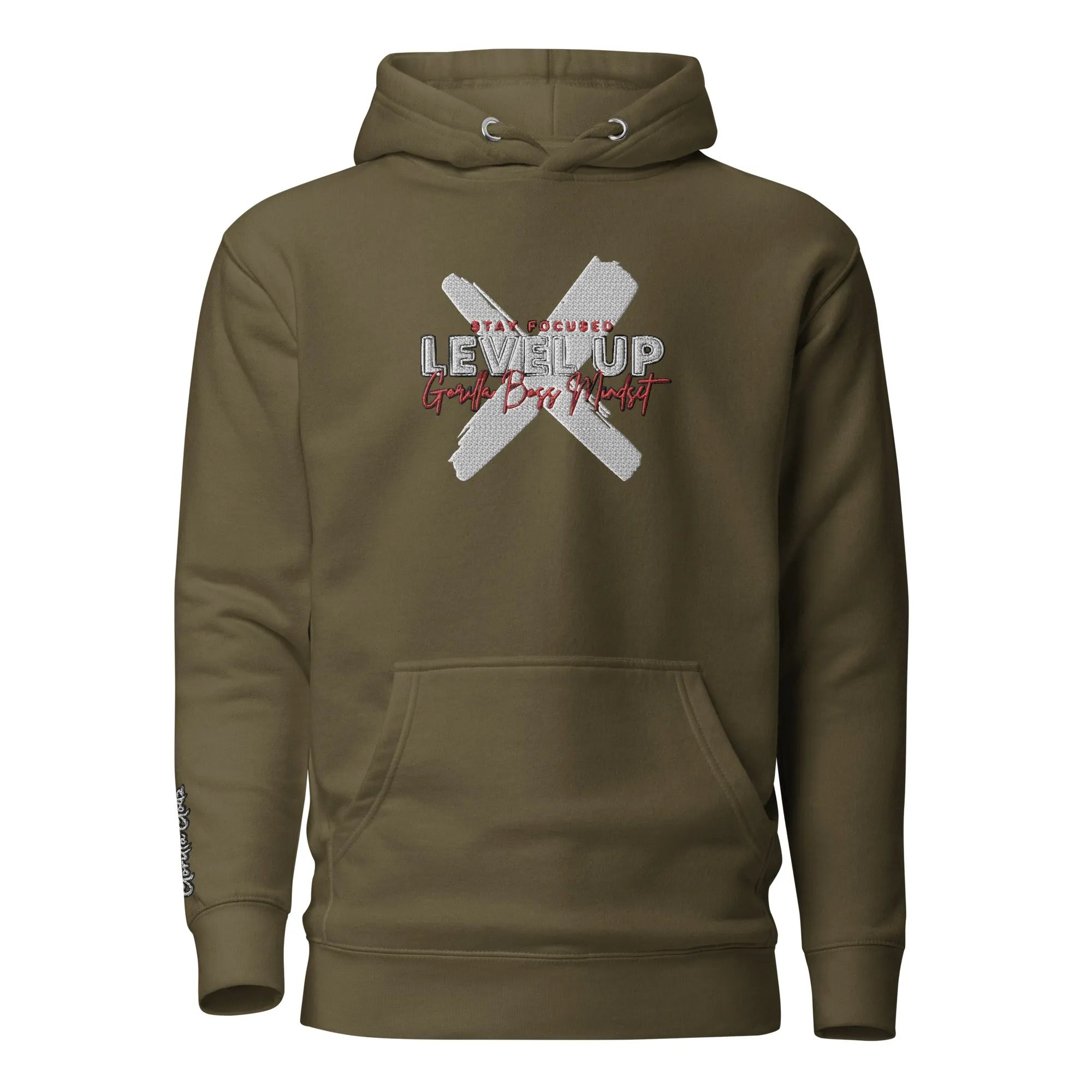 "Level Up" Embroidered Unisex Hoodie (Color options available)