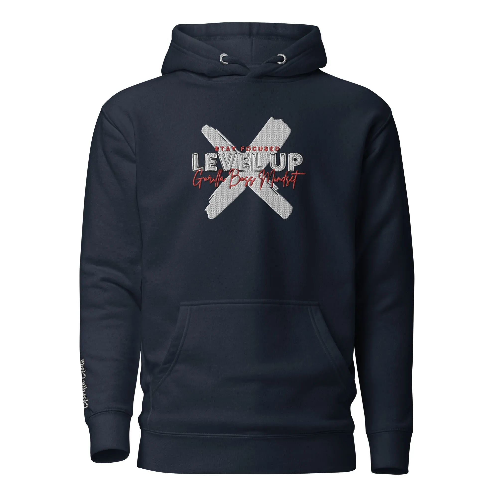 "Level Up" Embroidered Unisex Hoodie (Color options available)