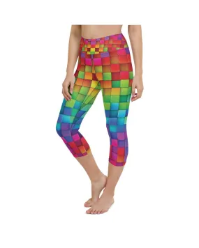 Rainbow Blocks Yoga Capris