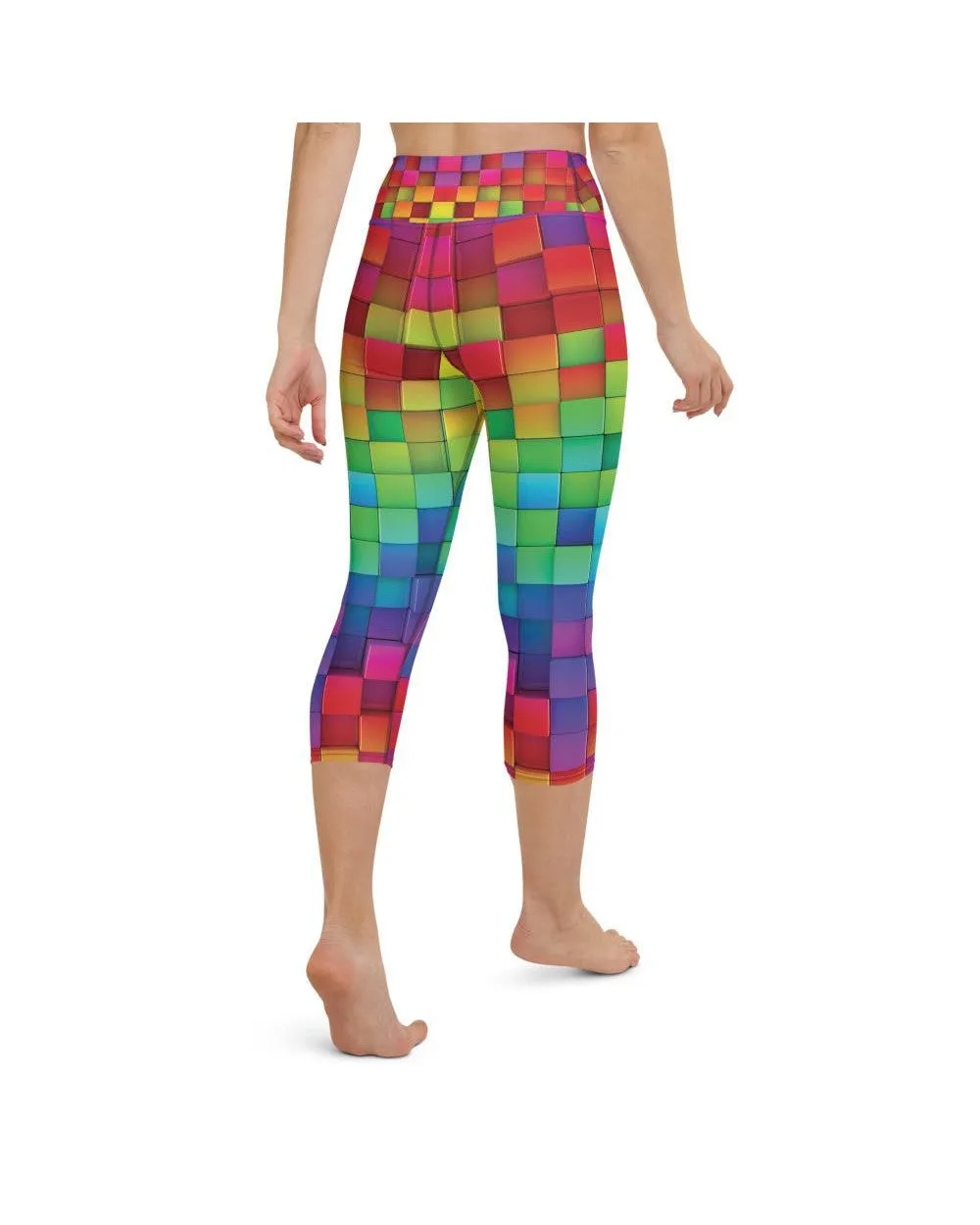 Rainbow Blocks Yoga Capris