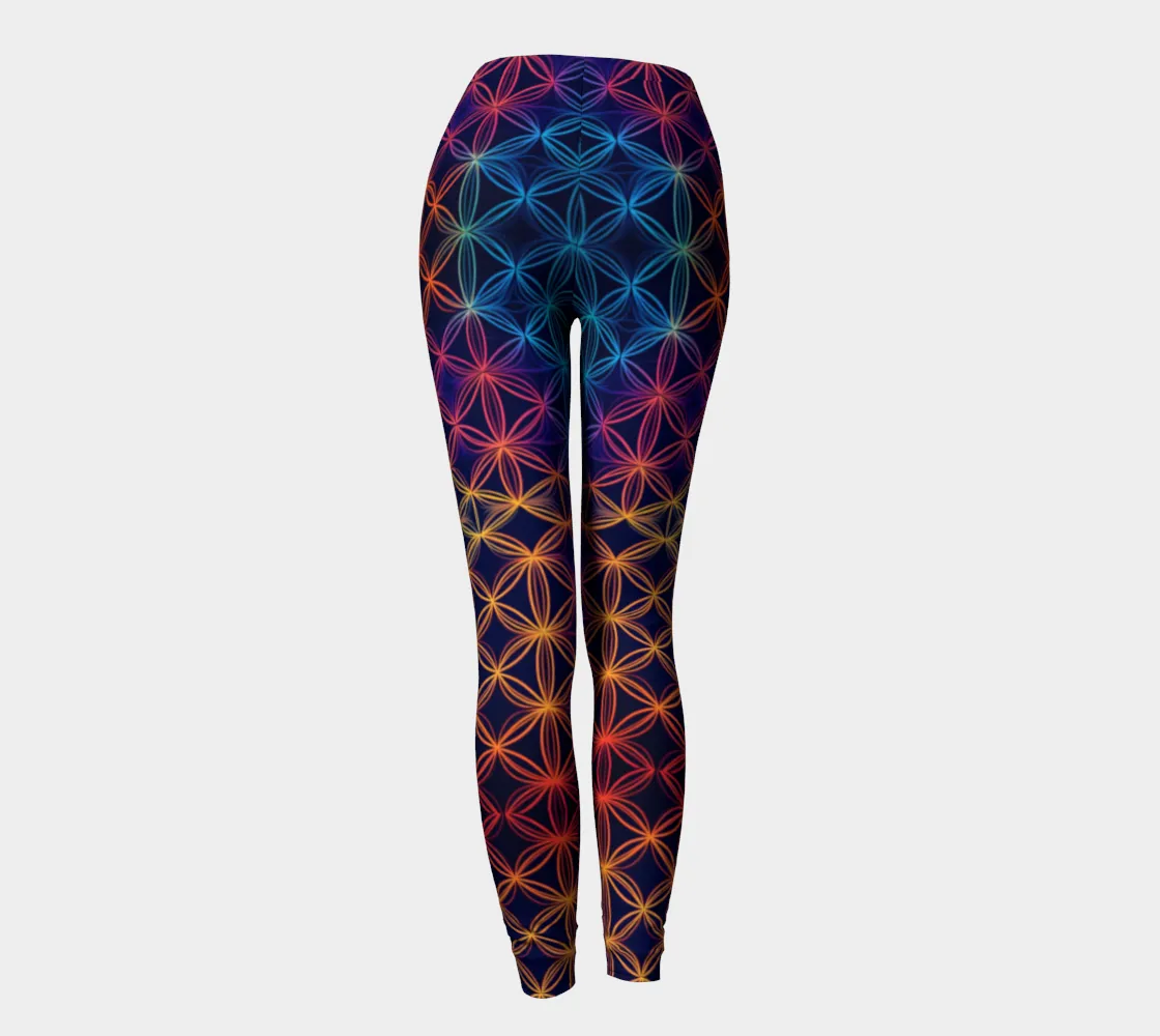 RAINBOW FLOWER LEGGINGS | ACIDMATH AI