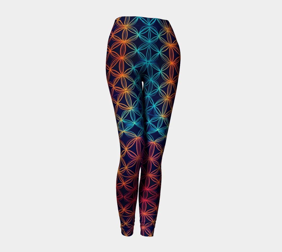 RAINBOW FLOWER LEGGINGS | ACIDMATH AI