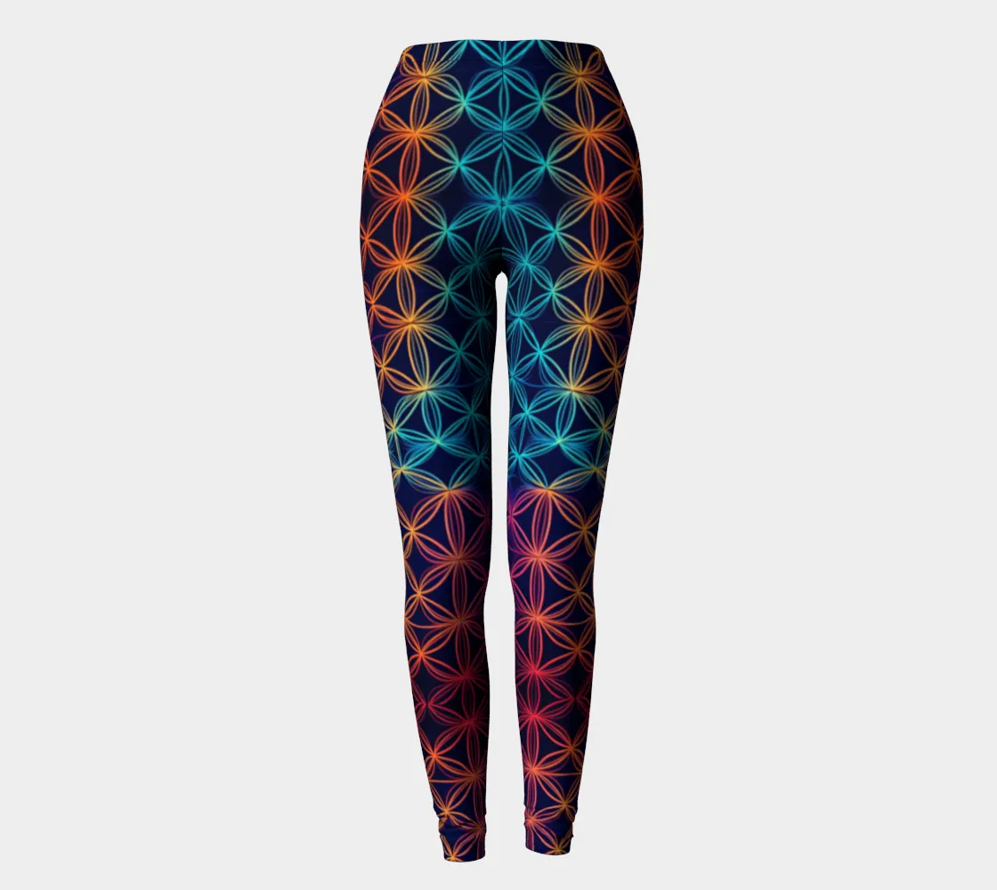 RAINBOW FLOWER LEGGINGS | ACIDMATH AI