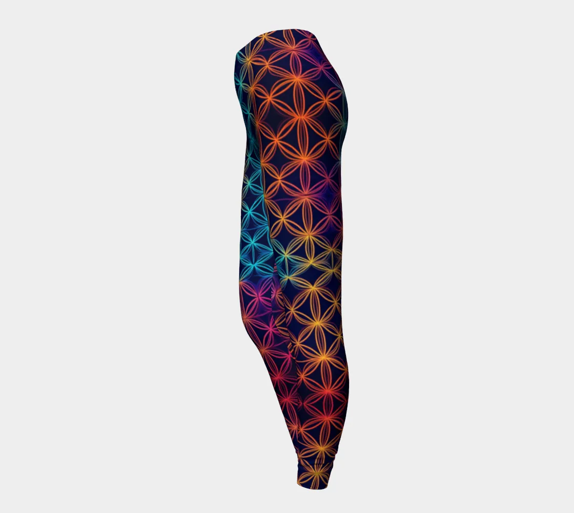 RAINBOW FLOWER LEGGINGS | ACIDMATH AI