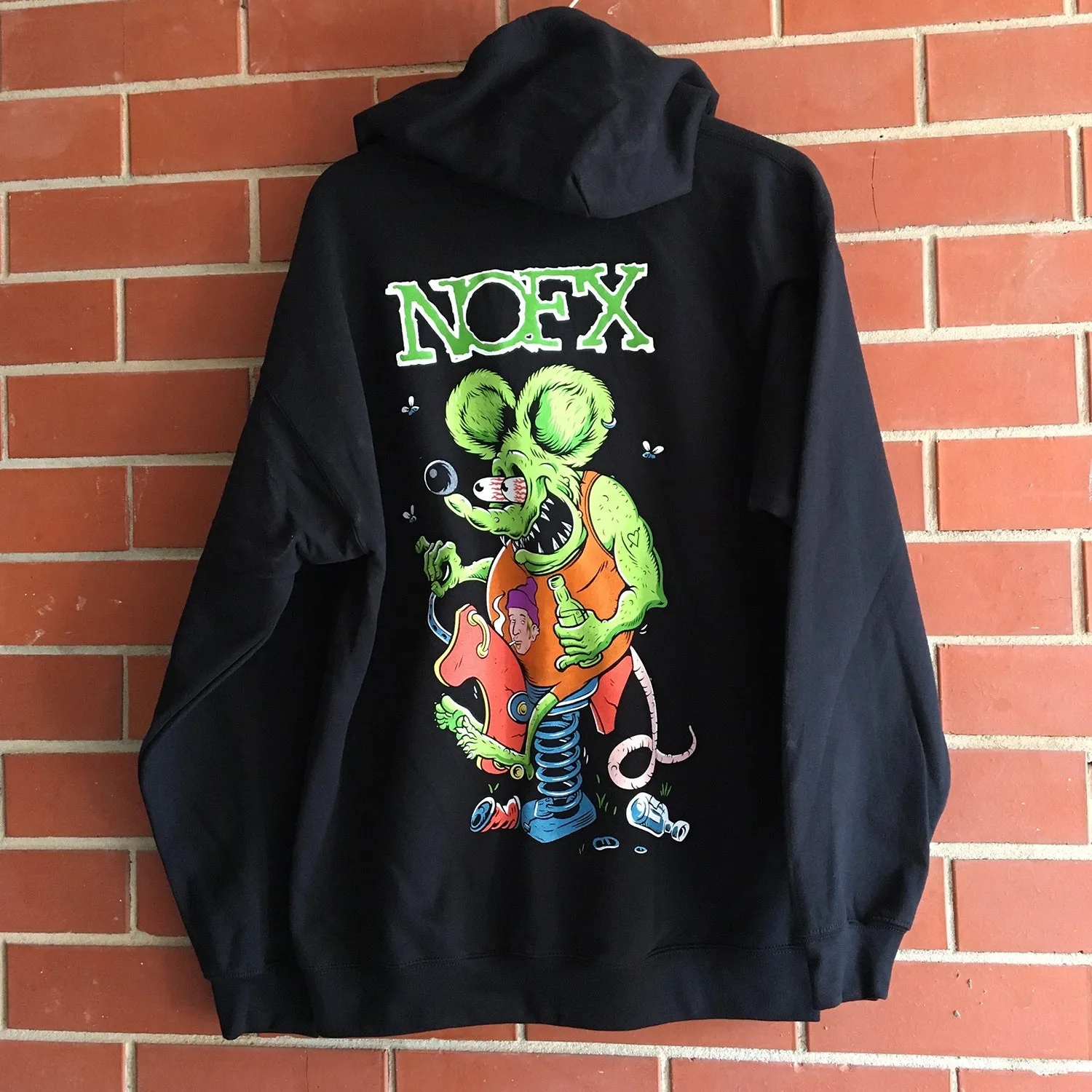 Rat Fink Zip Up Hoodie (Black)