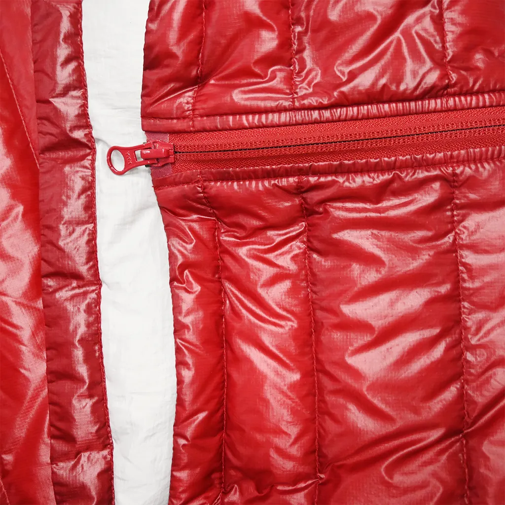 Red Puffer Hooded Coat