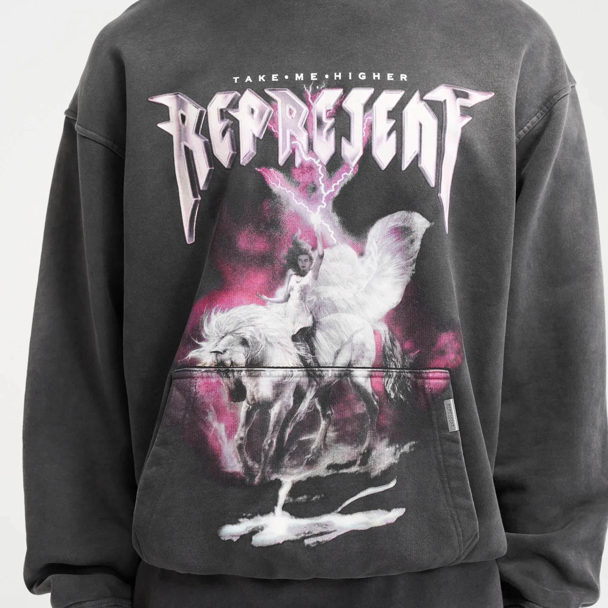 Represent Vintage Grey Take Me Higher Hoodie