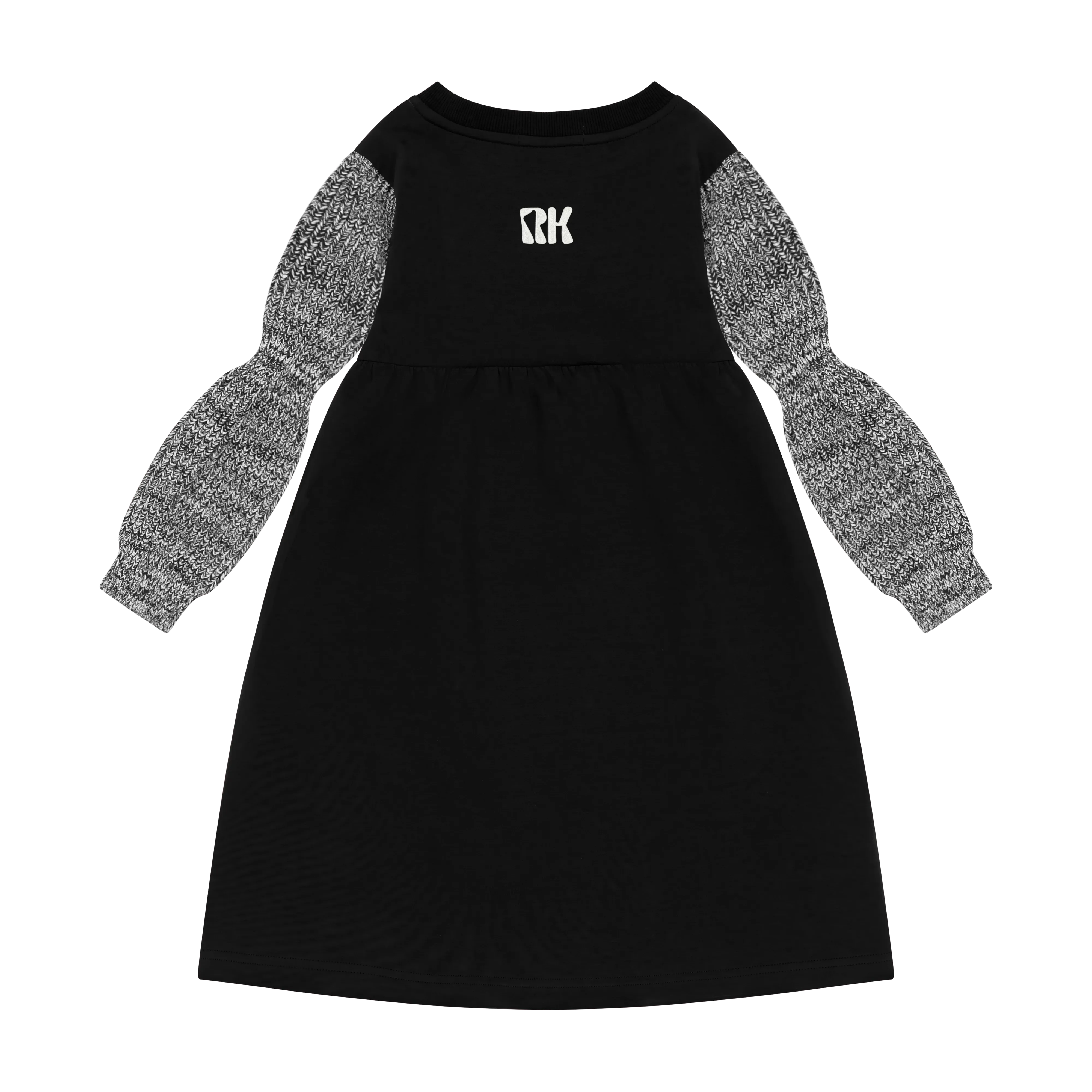 Retrokid Black/Cream Scuba Knit Twirl Dress