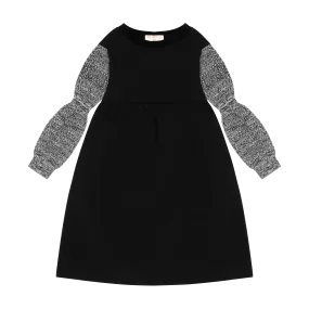 Retrokid Black/Cream Scuba Knit Twirl Dress