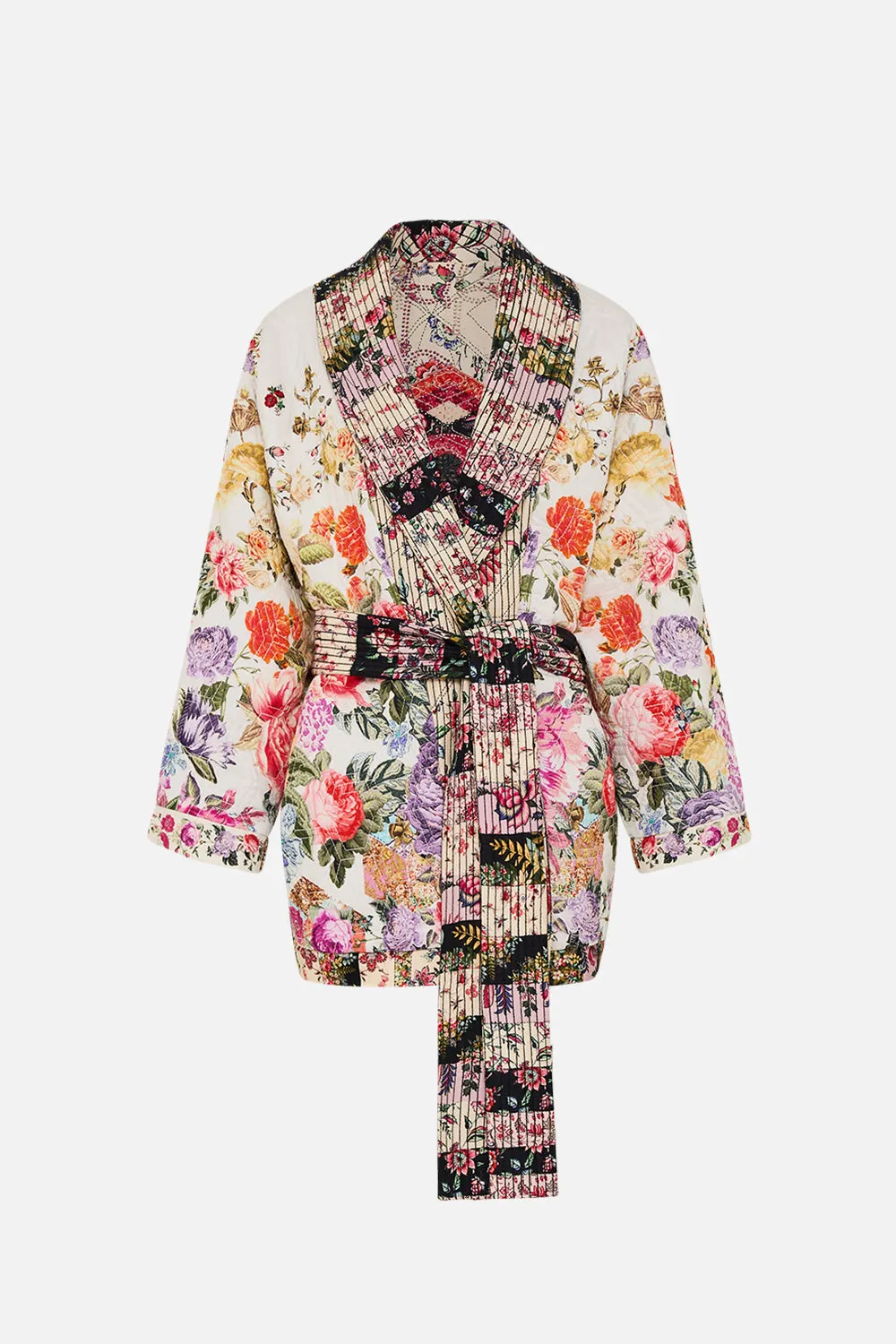 REVERSIBLE QUILTED COAT PATCHWORK POETRY