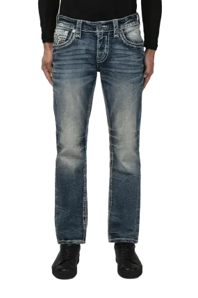 Rock Revival Men's Blue Fox Straight Denim Jean