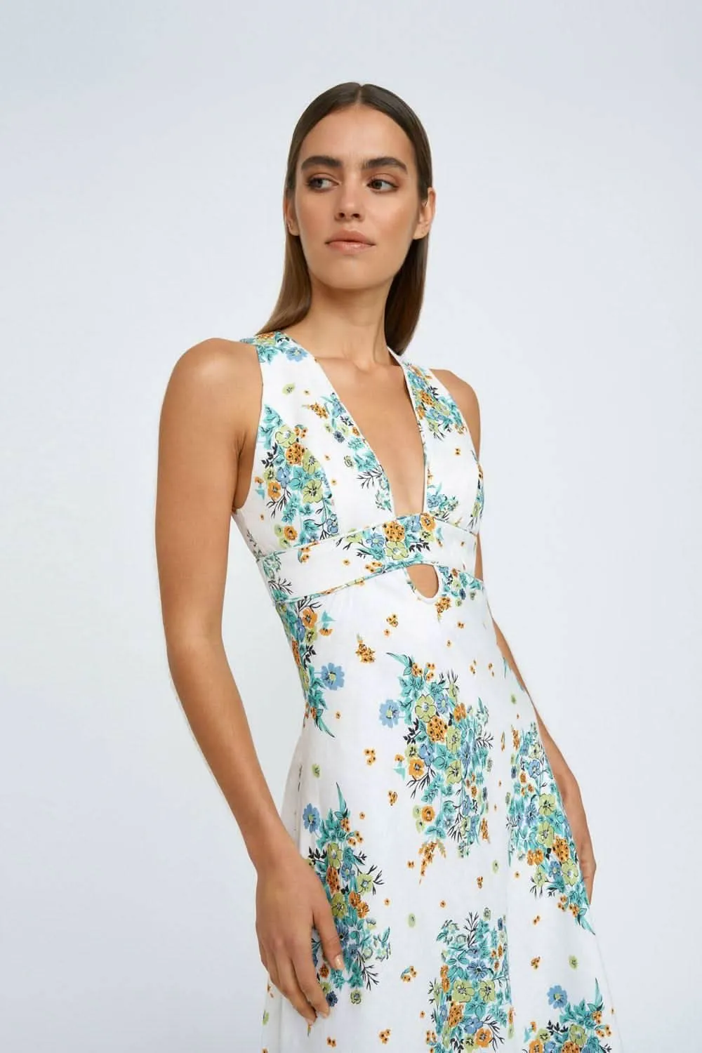 Roma Floral Midi Dress