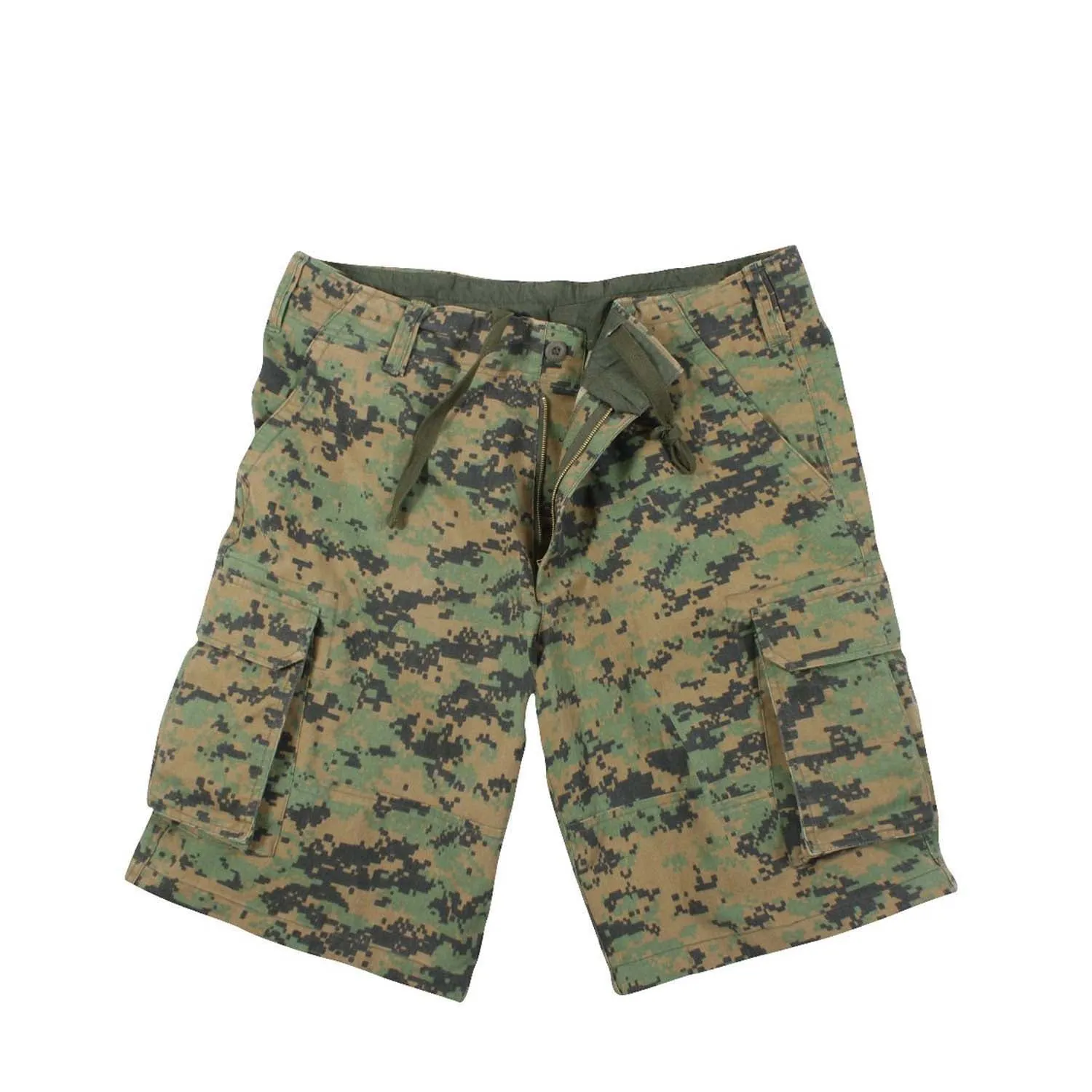 Rothco Vintage Paratrooper Cargo Shorts Woodland Digital Camo (2591)