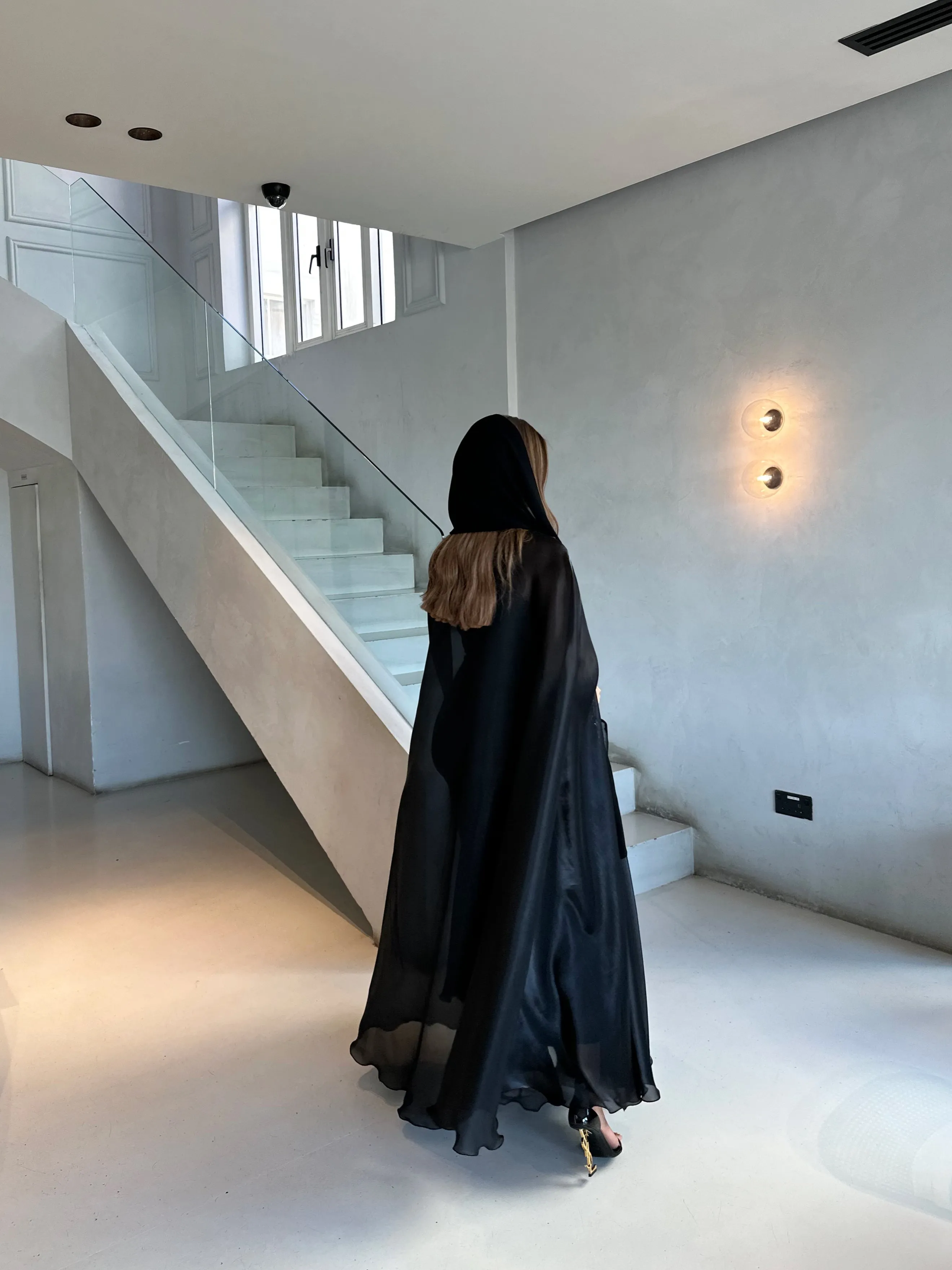 ROYAL BLACK CAPE ABAYA #414