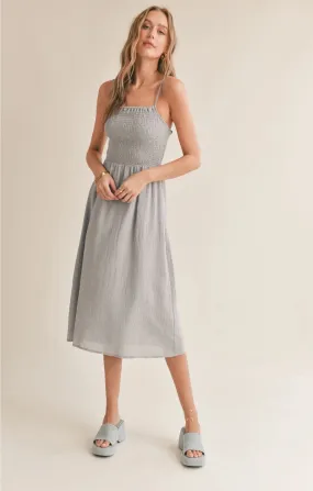 Sadie & Sage Bird Song Smocked Midi Dress