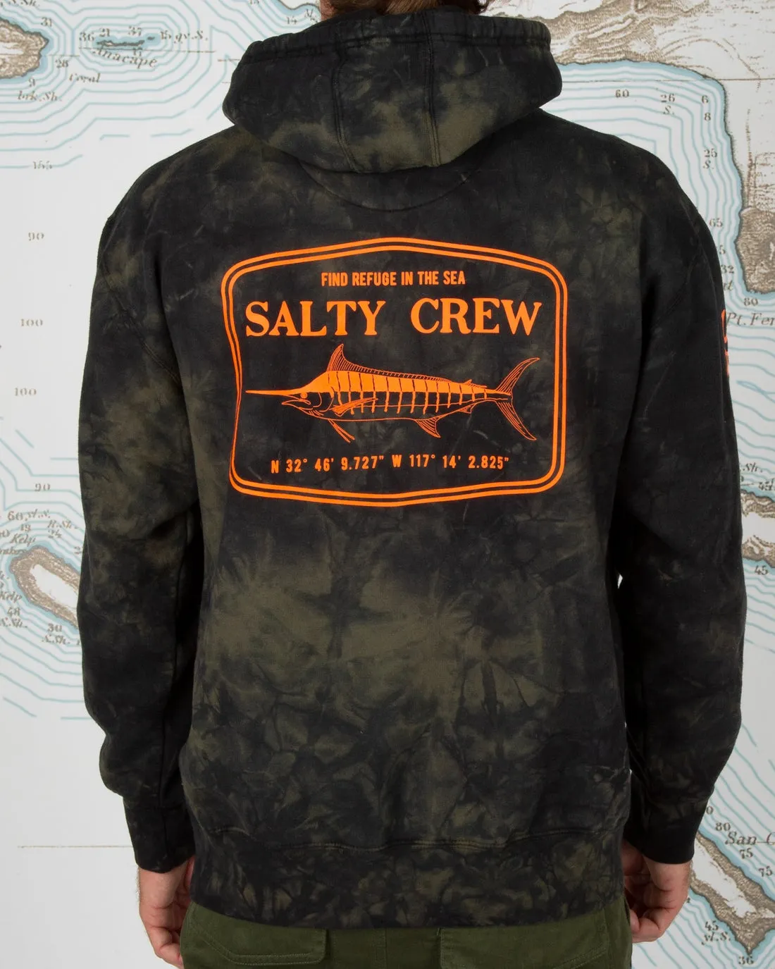 Salty Crew Stealth Tie Dye Fleece Hoodie