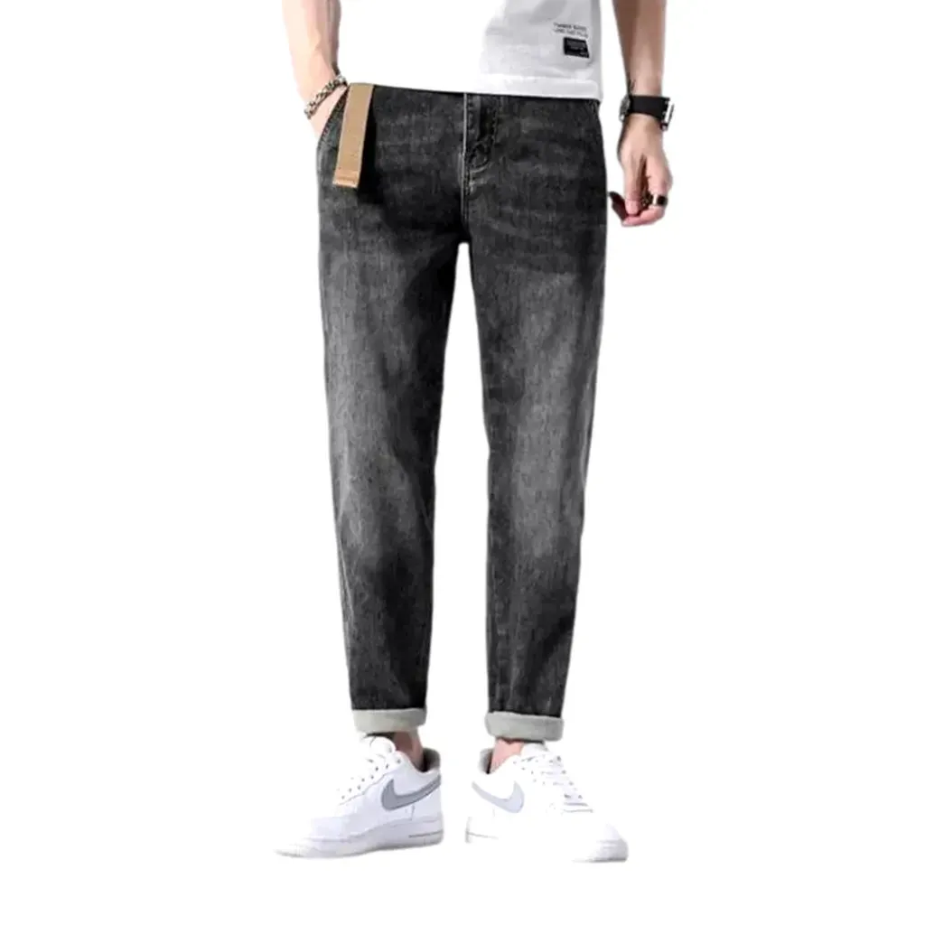 Sanded casual vintage jeans for men