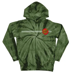 Santa Cruz Classic Dot P/O Hooded Pullover Hooded Youth Sweatshirt, Spider Green