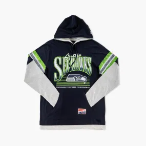 Seattle Seahawks Warmup Navy Lightweight Hoodie