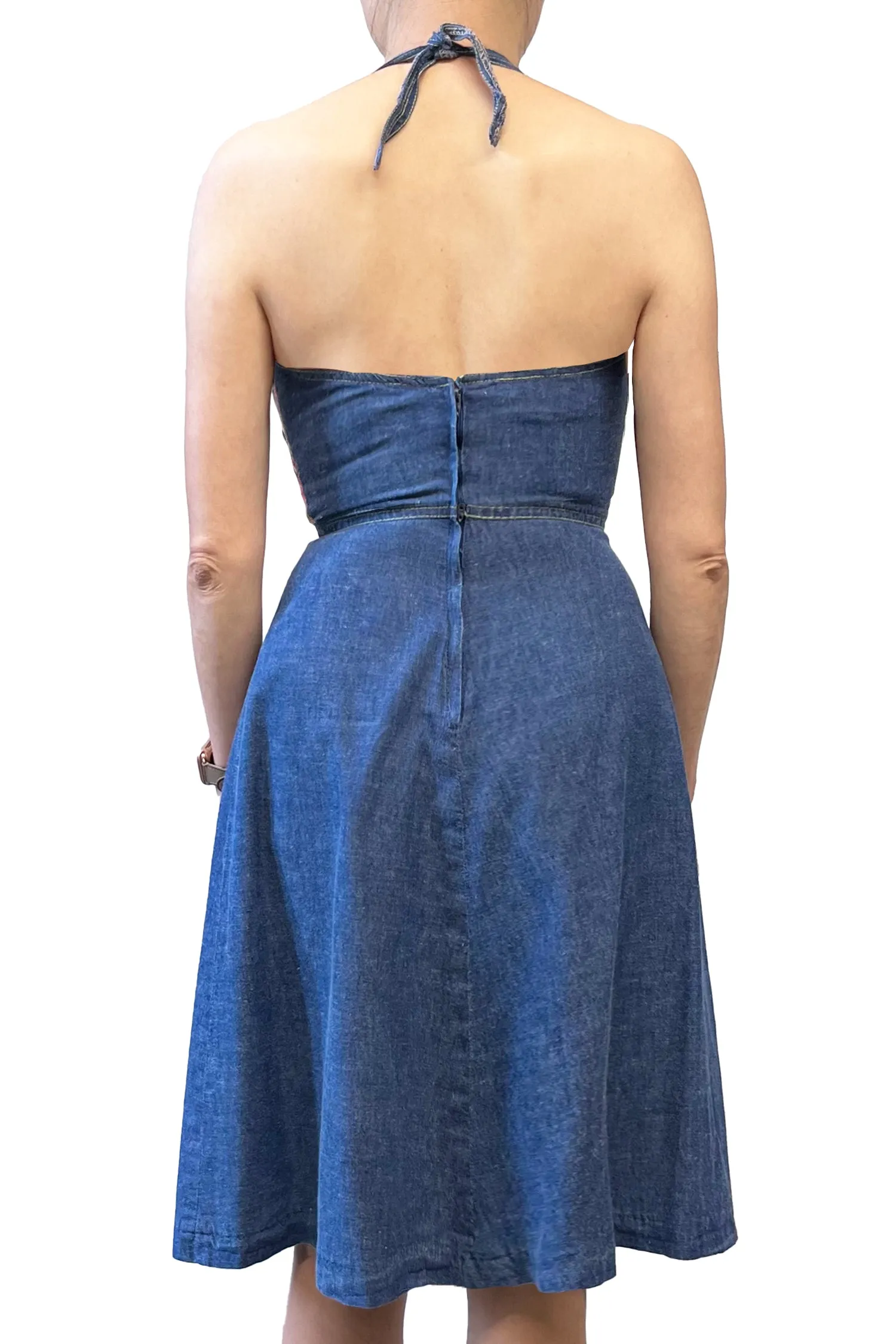 Seventies Whip-O-Wil Denim Halter Dress