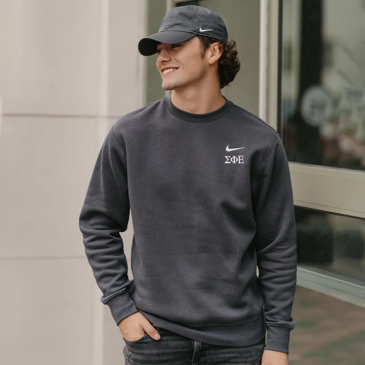 SigEp Nike Embroidered Crewneck