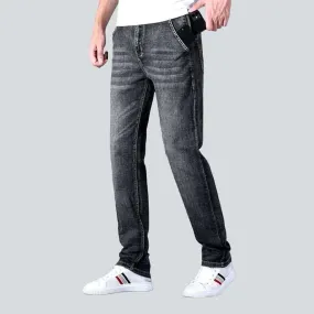 Slim-fit mobile pocket men's jeans