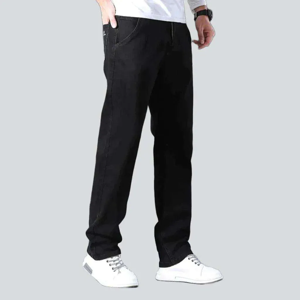 Slim-fit mobile pocket men's jeans