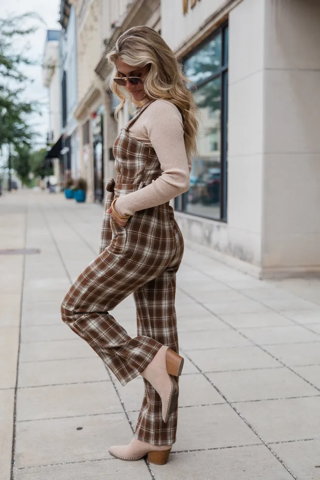 So Plaid You're Mine Multi Belted Jumpsuit FINAL SALE