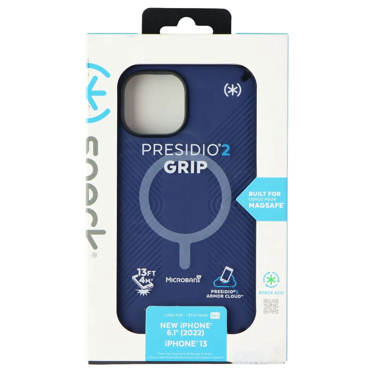 Speck Presidio Grip 2 Case For Magsafe for iPhone 14 and 13 - Coastal Blue