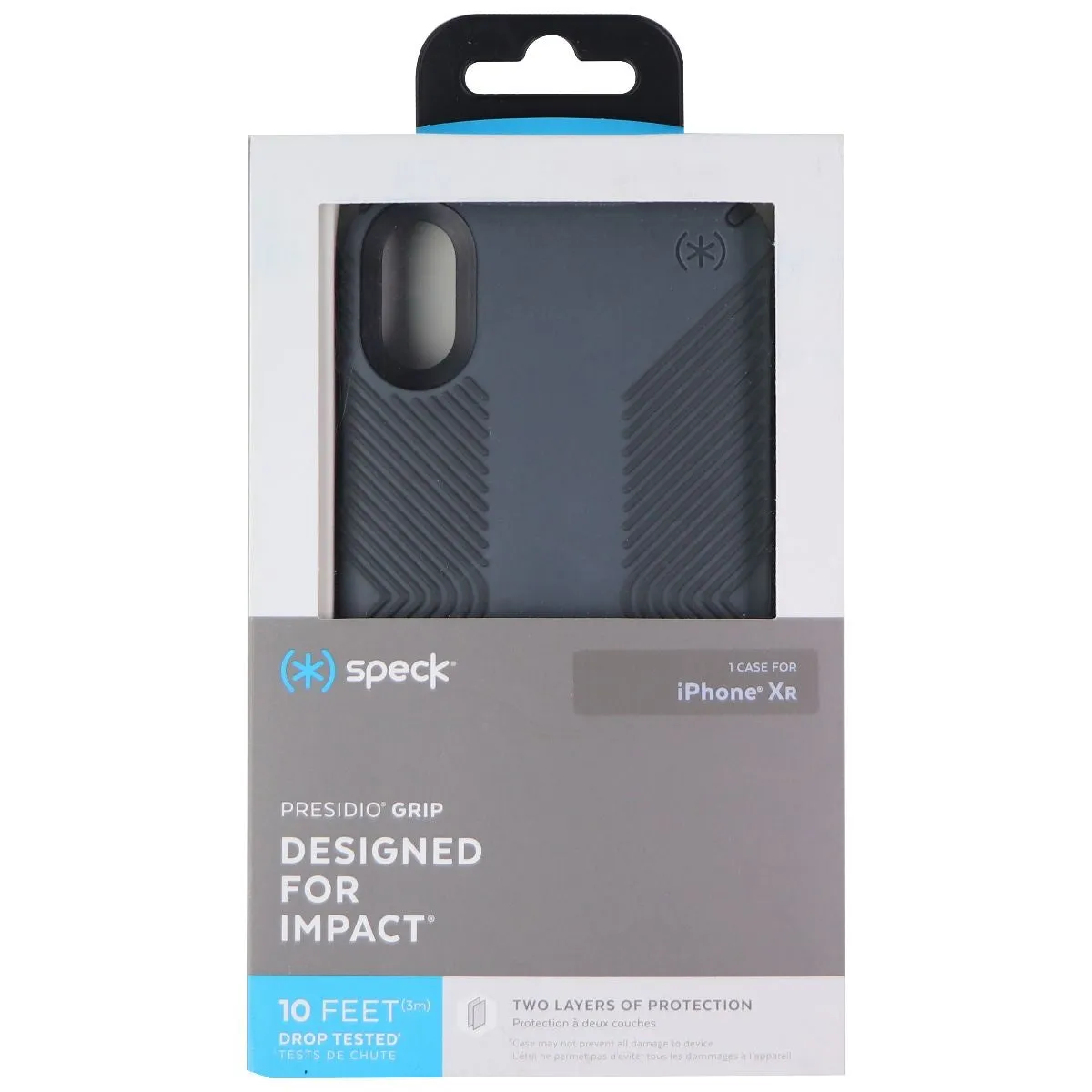 Speck Presidio Grip Case for Apple iPhone XR - Graphite Gray/Charcoal Gray