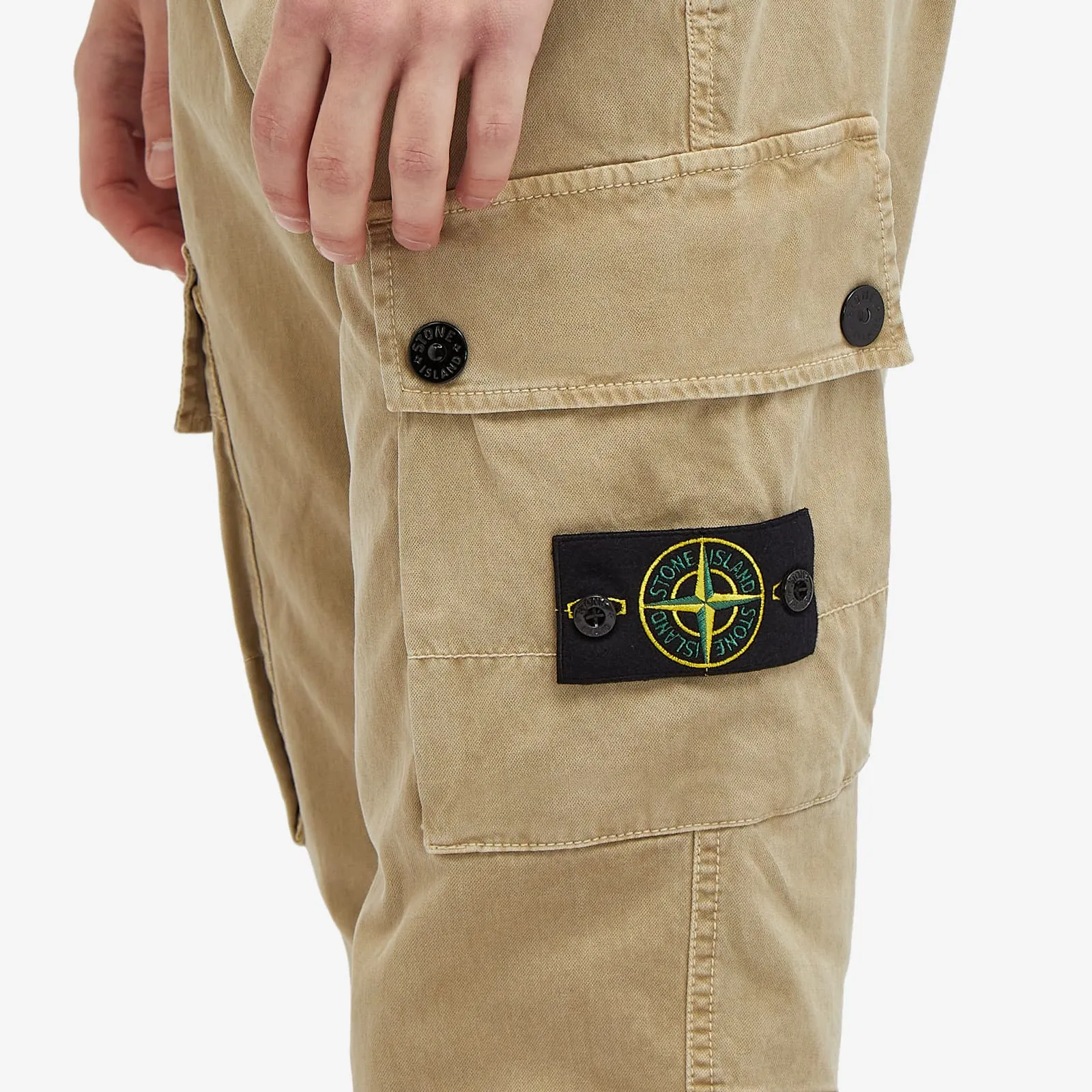 Stone Island Brushed Cotton Canvas Cargo Pants