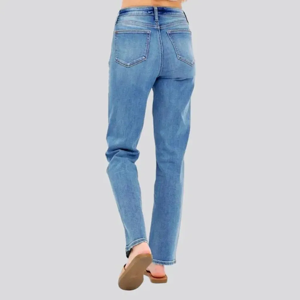 Straight women's ground jeans