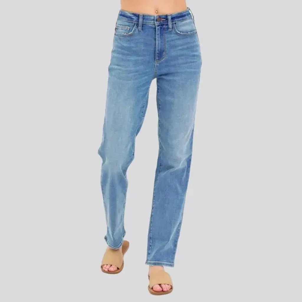 Straight women's ground jeans