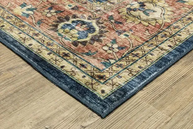 Sumter SUM04 Blue/Rust Rug