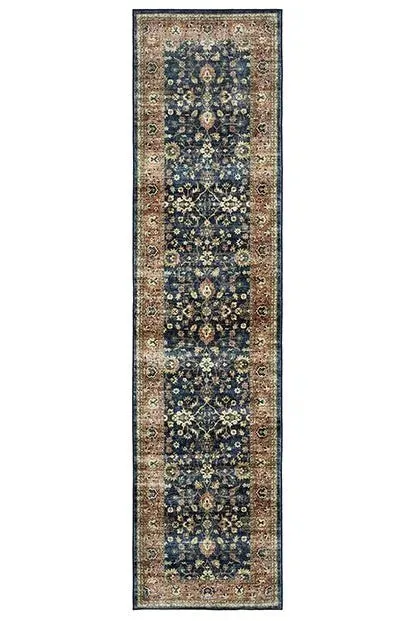 Sumter SUM04 Blue/Rust Rug