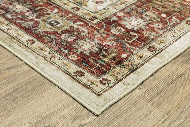 Sumter SUM05 Ivory/Red Rug