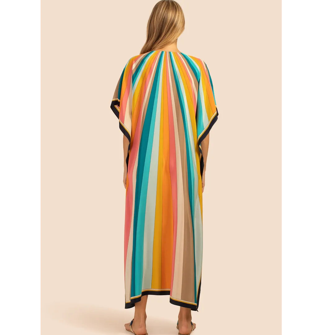 Sunrise Sculpture Coastal Geometry MIDI  Kaftan