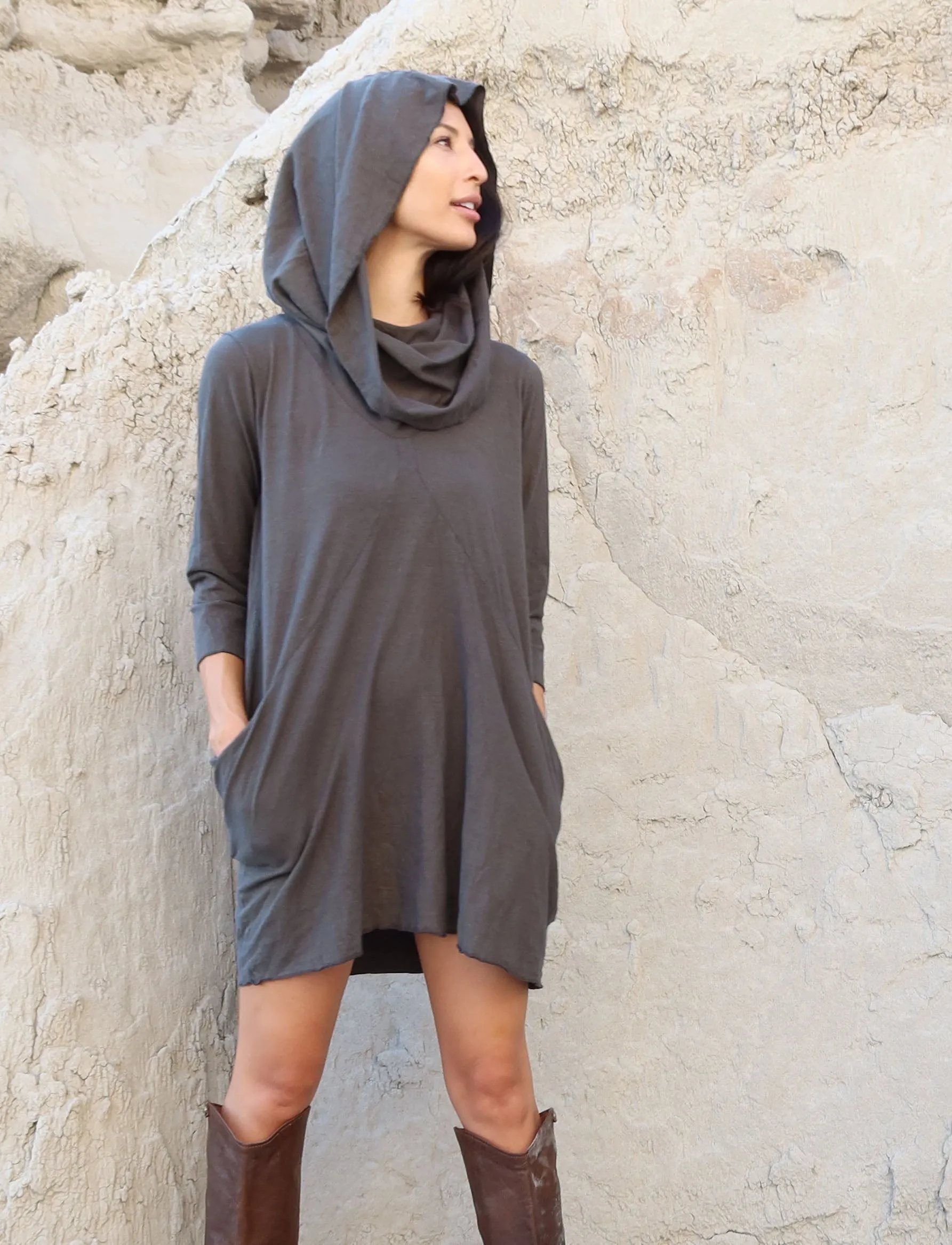 Super Cowl Origami Short Dress