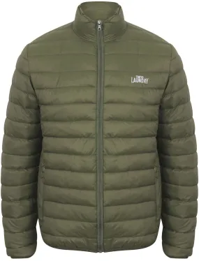 Tabor Quilted Puffer Jacket in Thyme Green - Tokyo Laundry