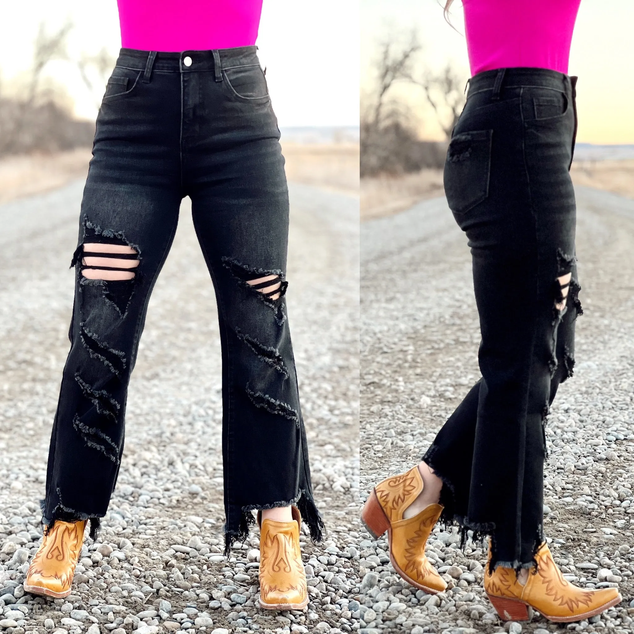 The Blakeley Black Distressed Jean