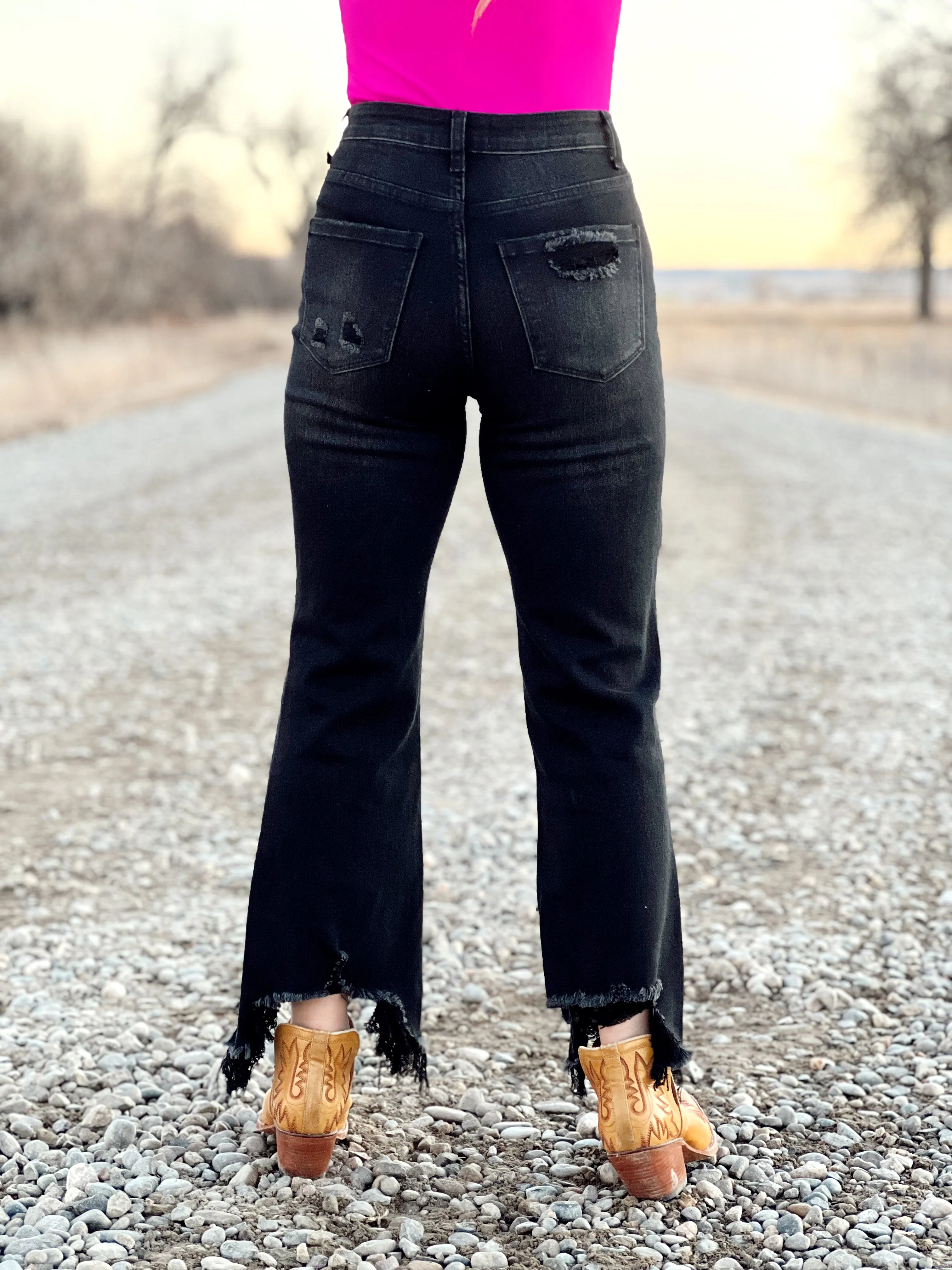 The Blakeley Black Distressed Jean