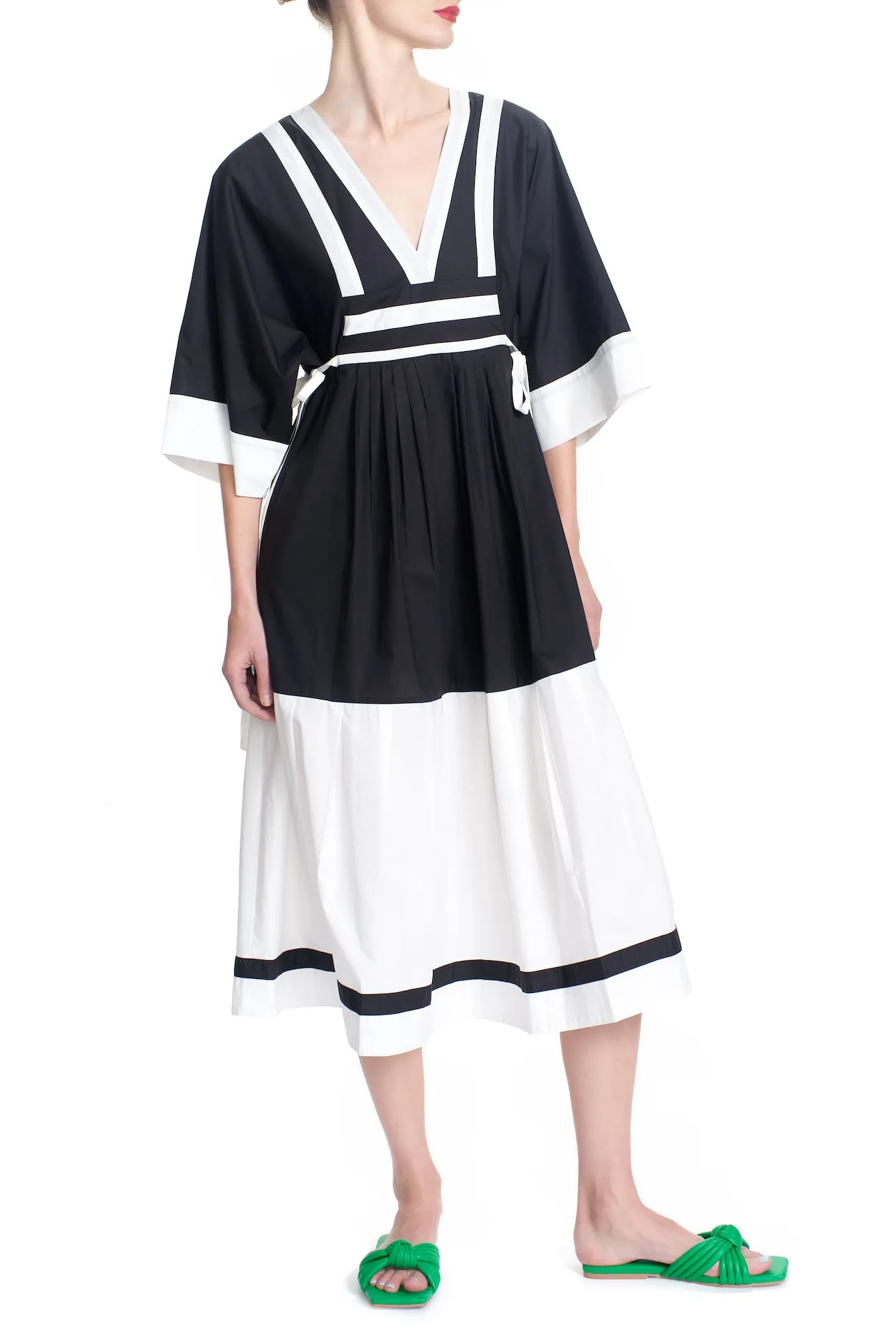 THE KIMONO DRESS - Color blocked 23