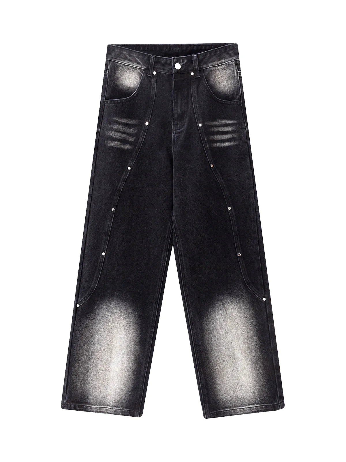 Thesupermade Rivet Distressed Jeans