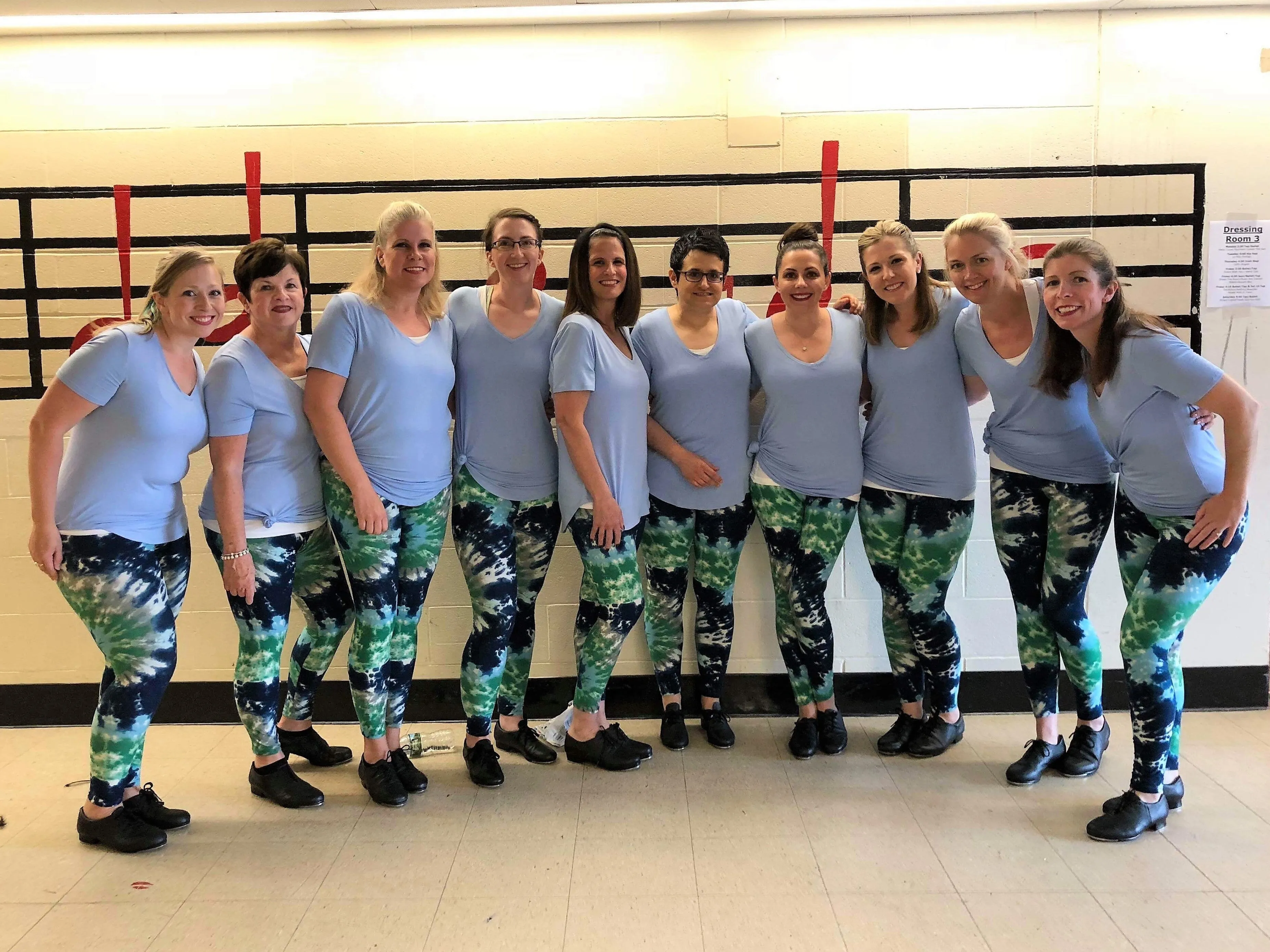 Tie Die Green Print Leggings